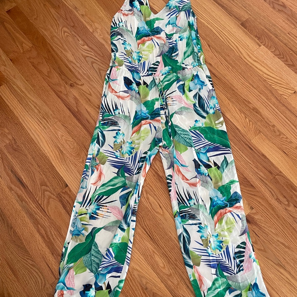Tropical Print Jumpsuit